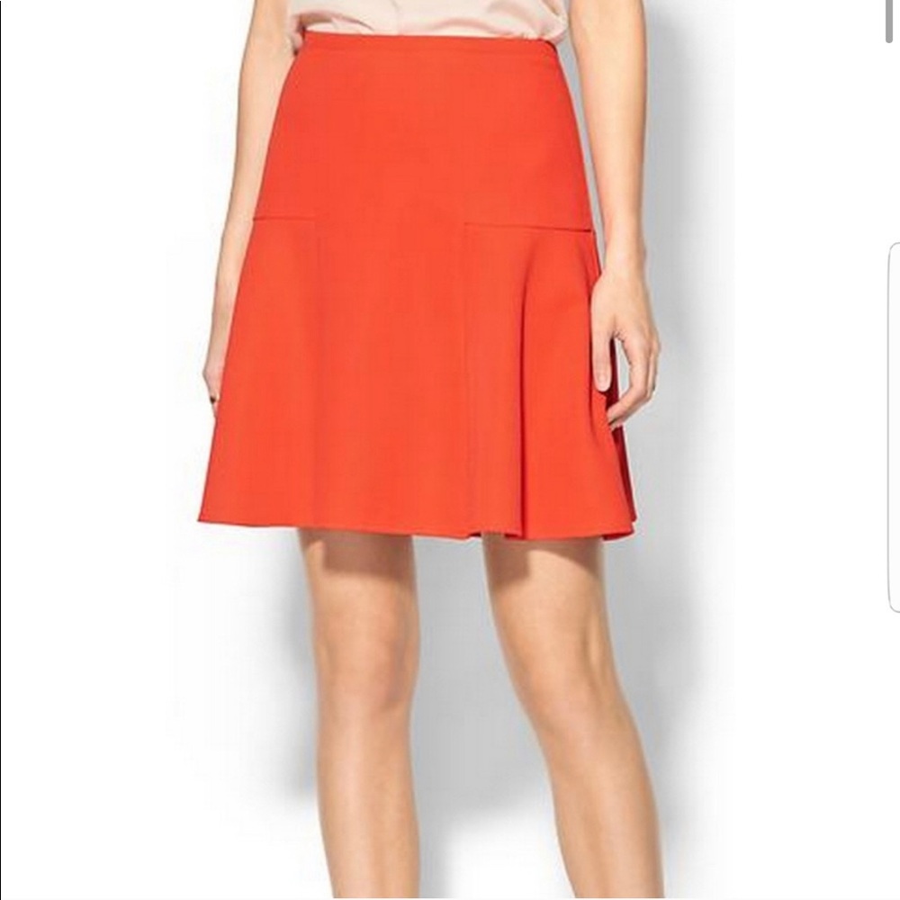 🔥Aryn K Orange Flippy Flare Skirt
